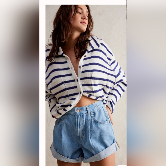 We The Free Pants - NWT Free People Danni High Rise Denim Shorts